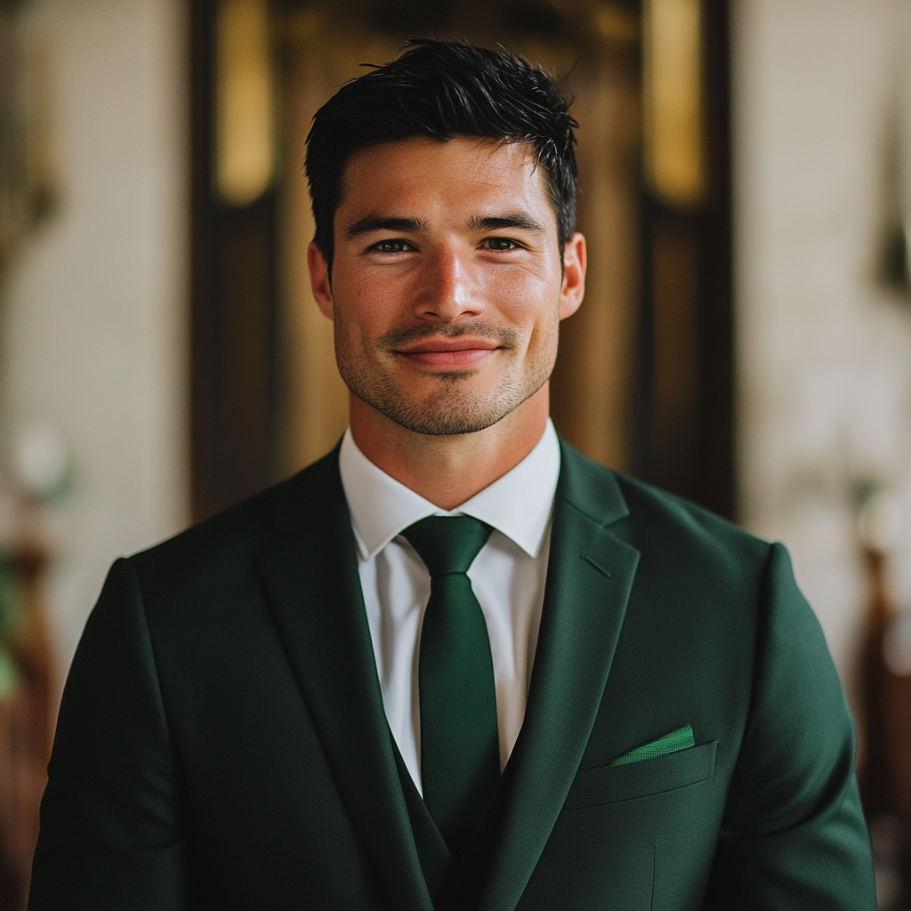 A smiling groom | Source: Midjourney