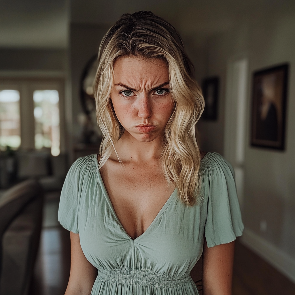 A close up of an angry woman | Source: Midjourney