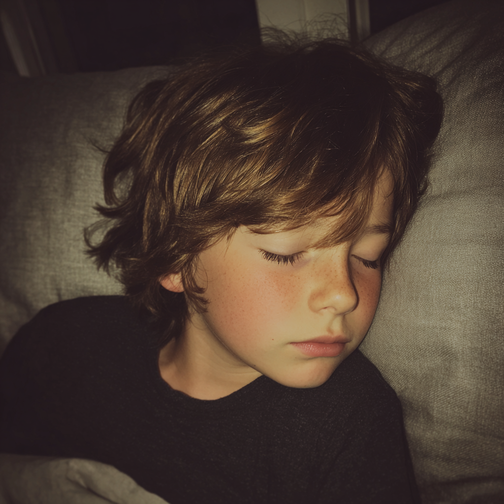 A sleeping little boy | Source: Midjourney