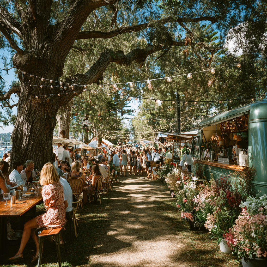 A busy community fair | Source: Midjourney