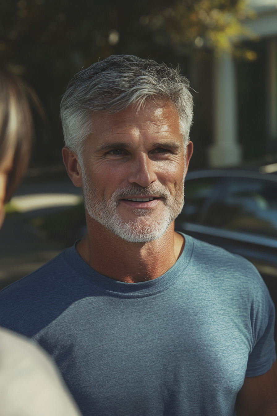 A man talking to his neighbor | Source: Midjourney