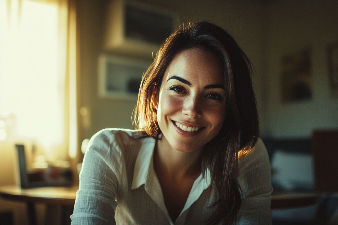 A smiling woman | Source: Midjourney