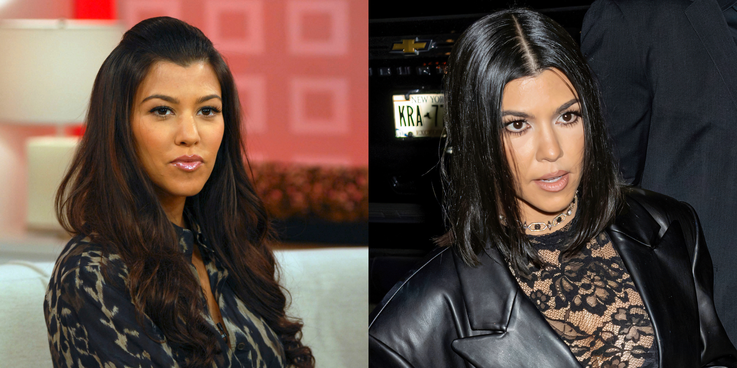 Kourtney Kardashian circa 2009 and 2022 | Source: Getty Images