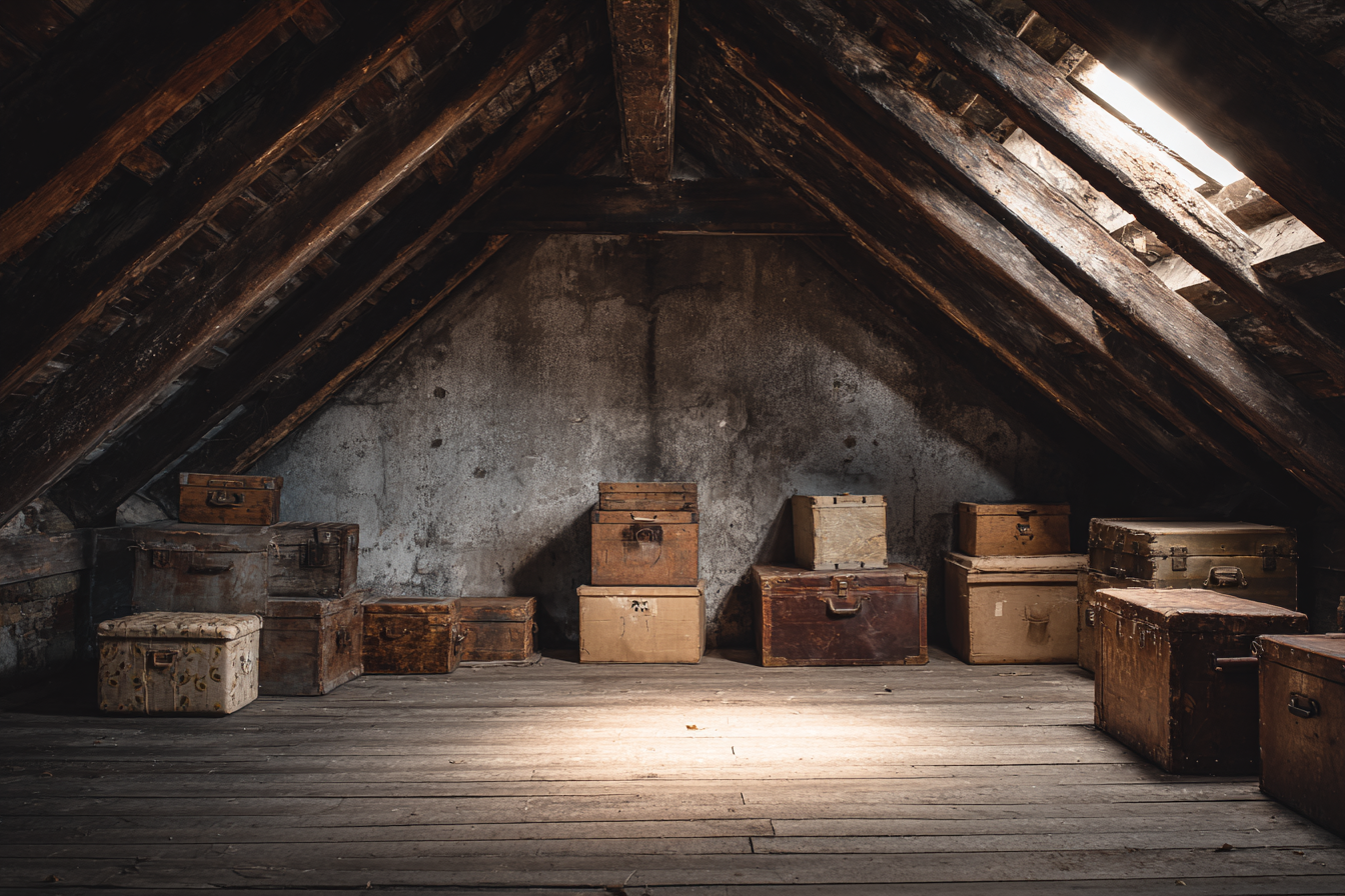 Boxes in an attic | Source: Midjourney