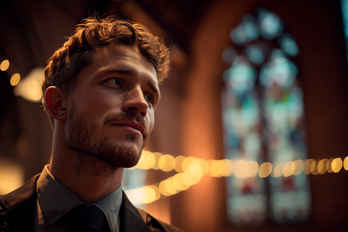 A man at his wedding | Source: Midjourney