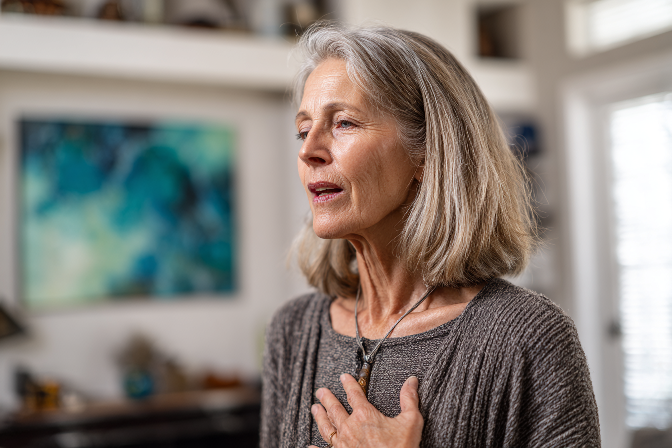 A woman speaking to someone | Source: Midjourney