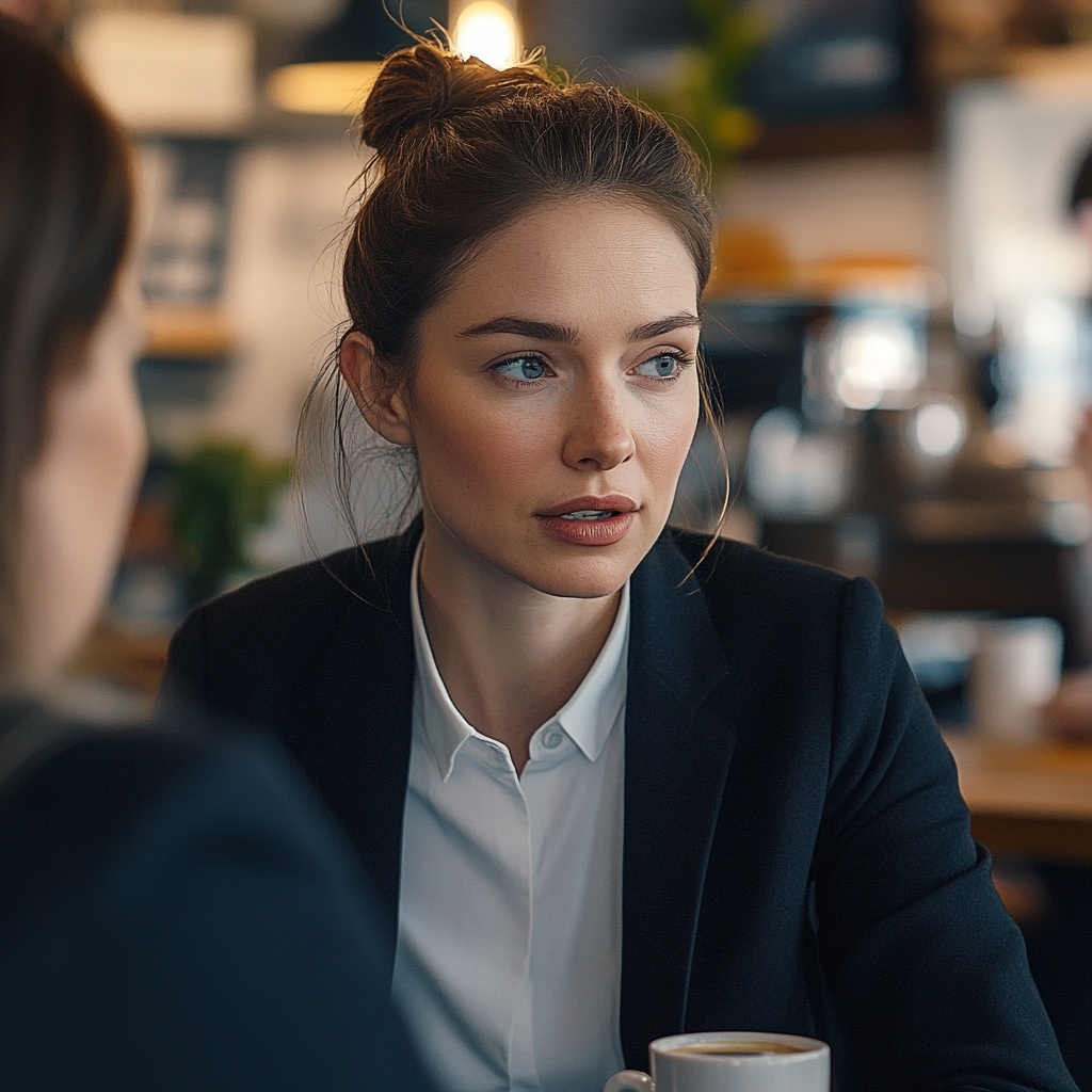 Une femme parle à son amie | Source : Midjourney