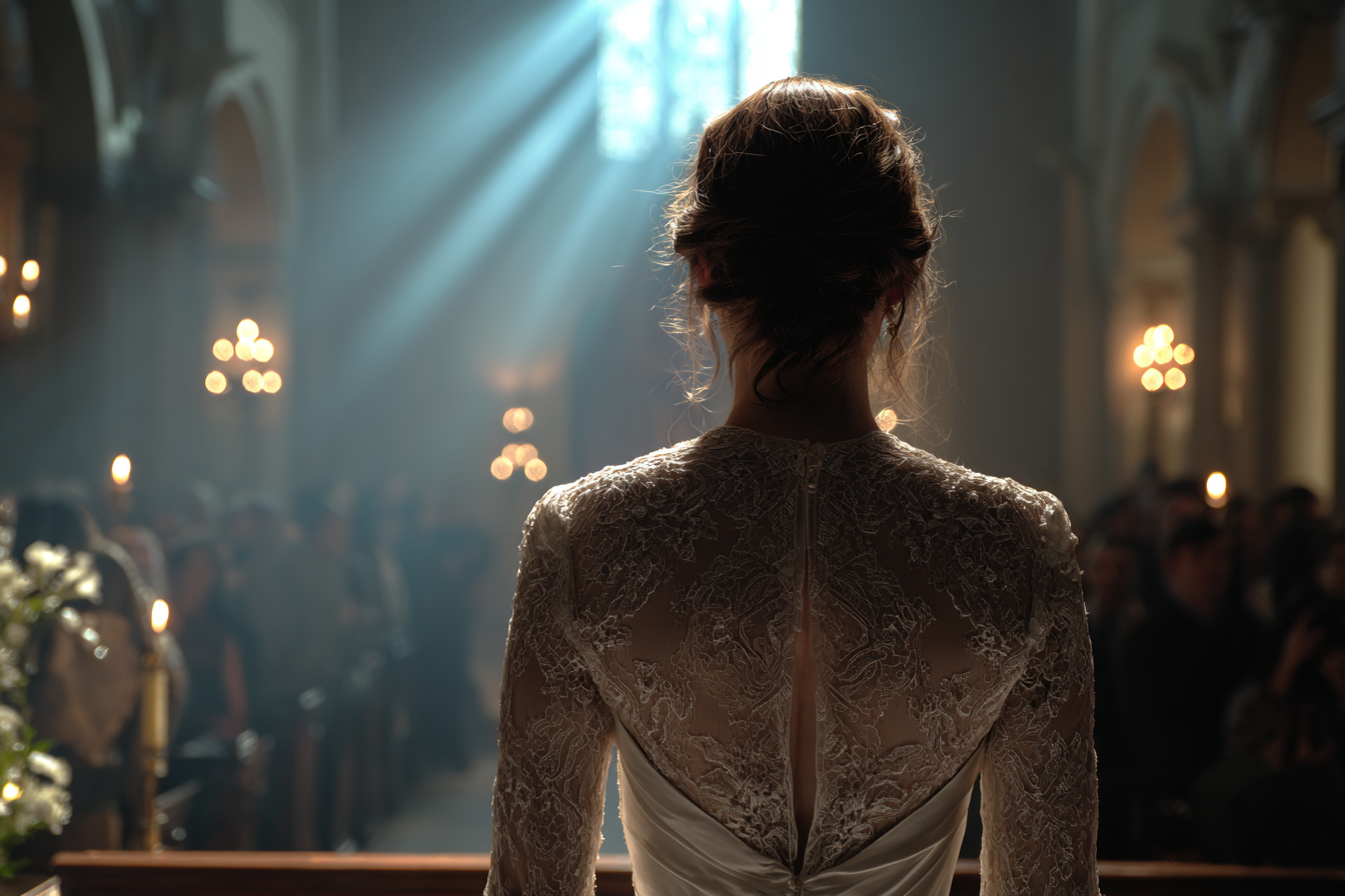 A woman at her wedding | Source: Midjourney