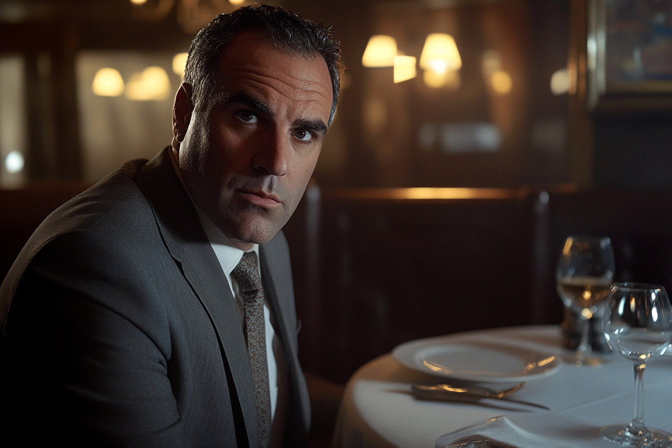 A man sitting in a restaurant | Source: Midjourney