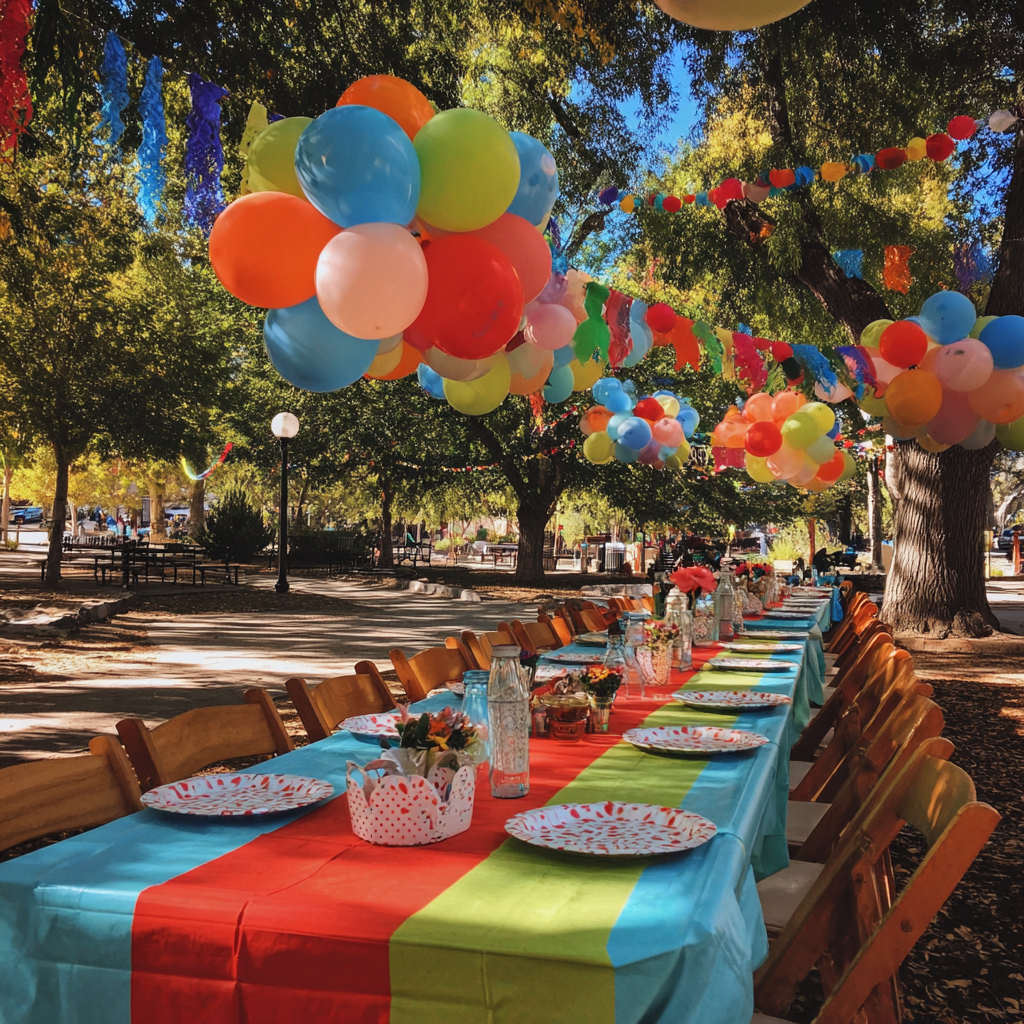 A child's birthday party at a park | Source: Midjourney