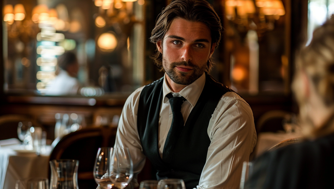 A waiter looking at someone | Source: Midjourney