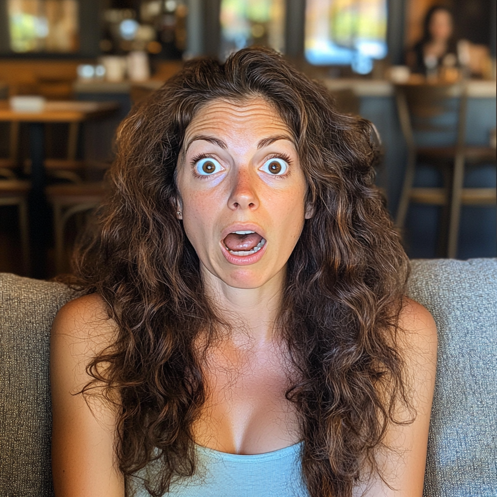 A shocked woman | Source: Midjourney