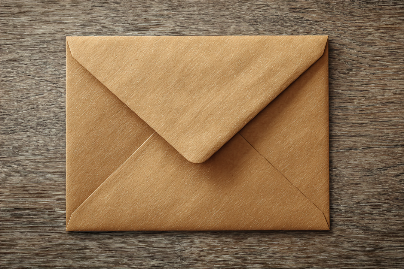 An envelope on a table | Source: Midjourney