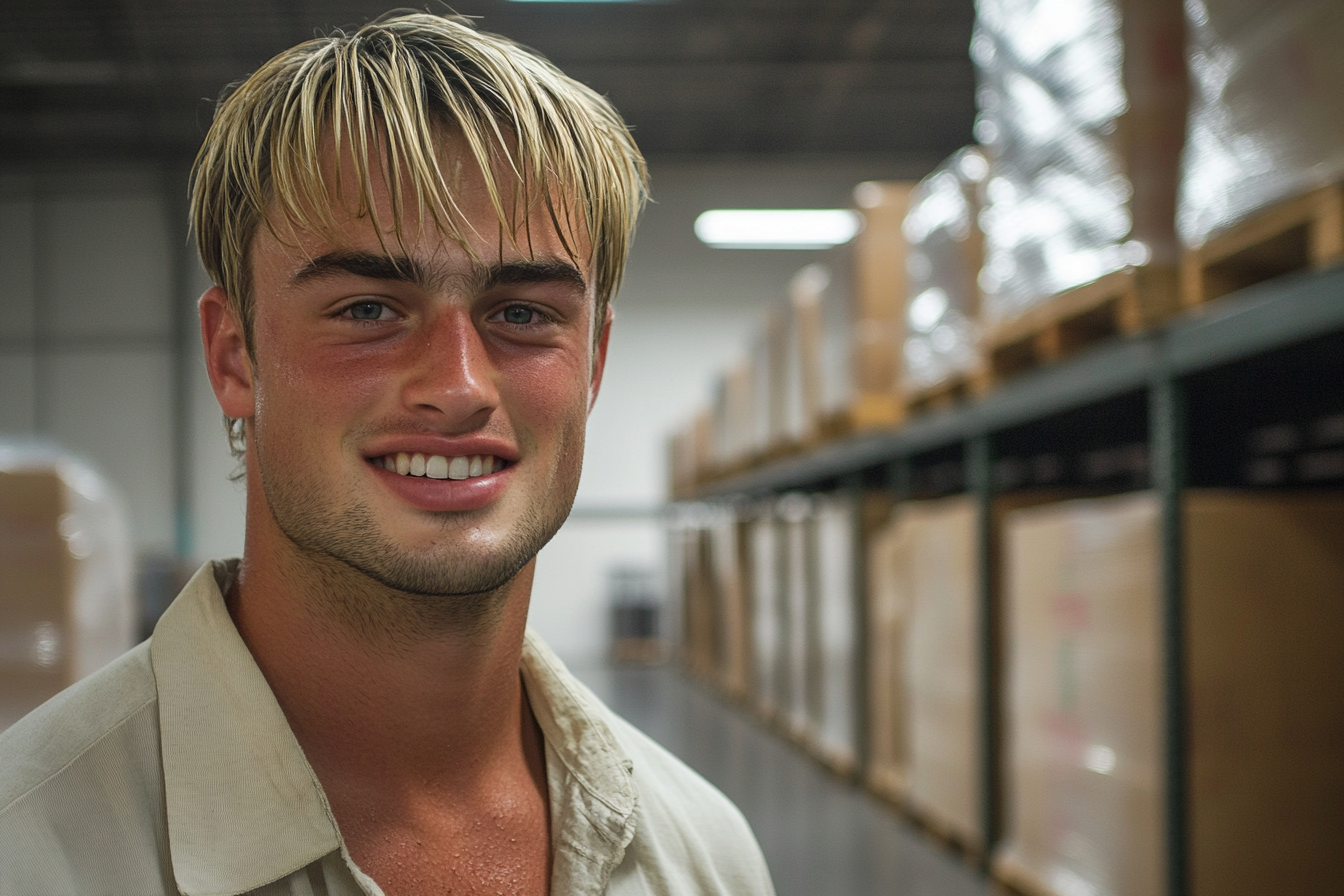 A man in a warehouse | Source: Midjourney