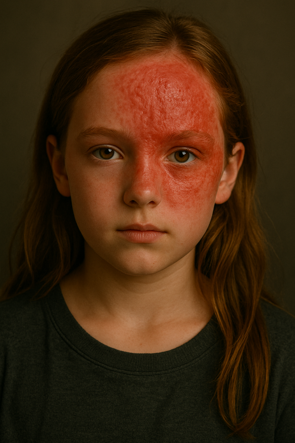 A girl with a facial scar | Source: DALL-E