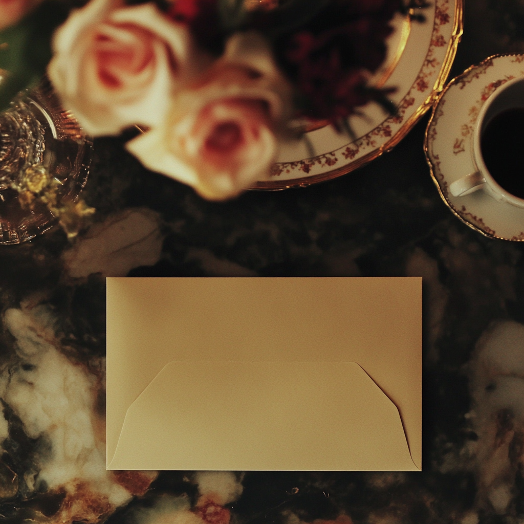 A manila envelope on a table | Source: Midjourney