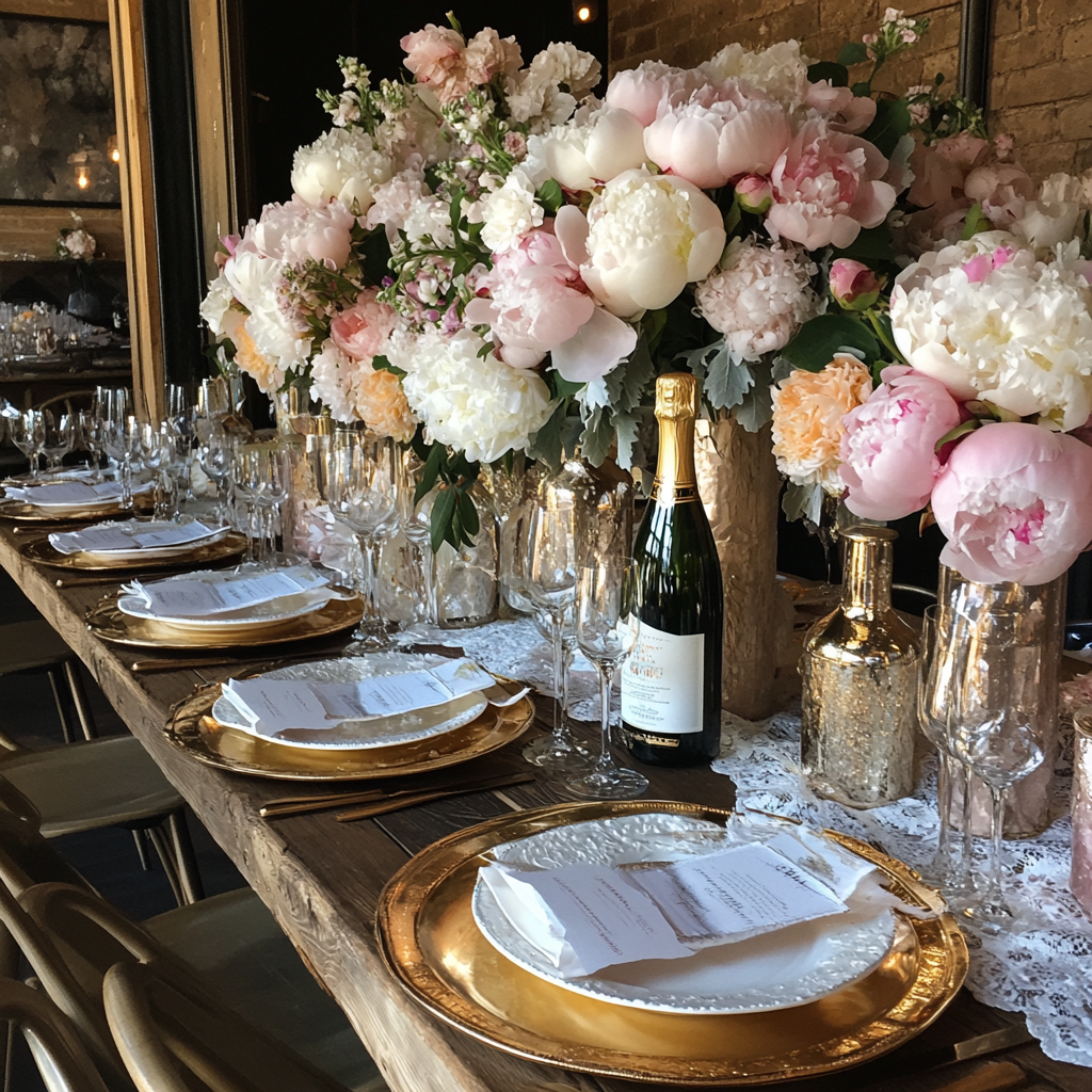 Seating at a wedding reception | Source: Midjourney