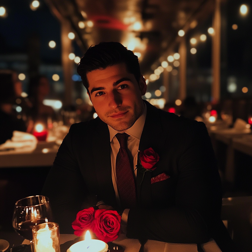 A man sitting in a restaurant | Source: Midjourney