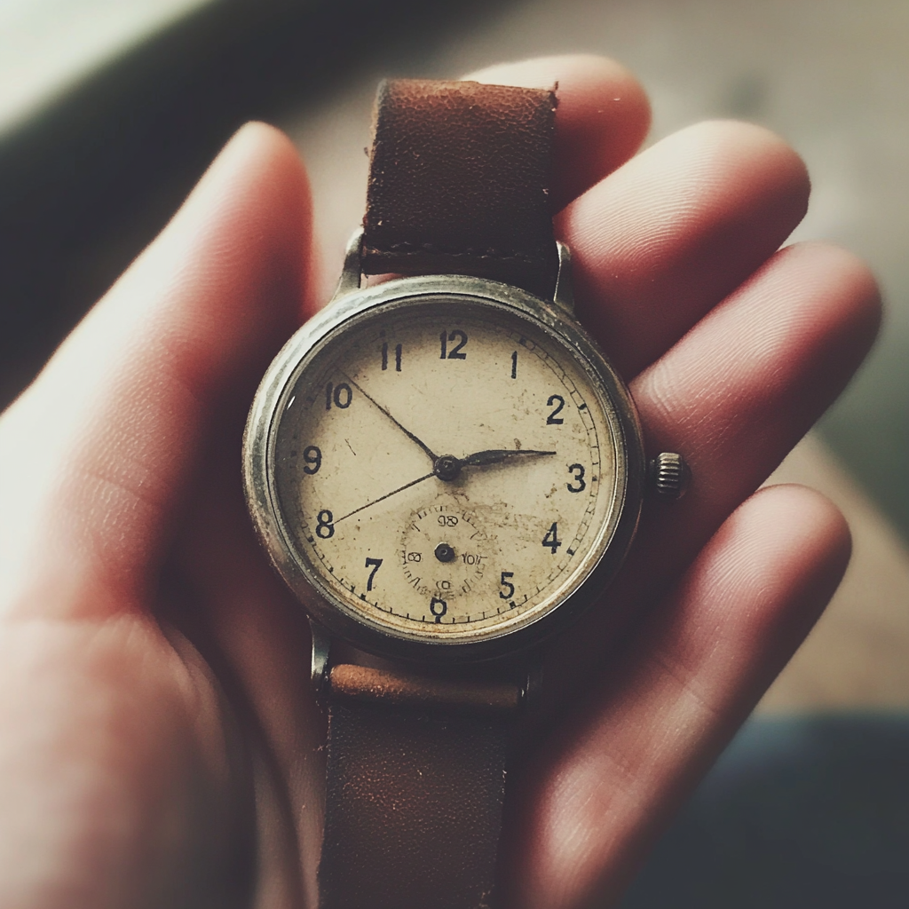 A person holding a watch | Source: Midjourney