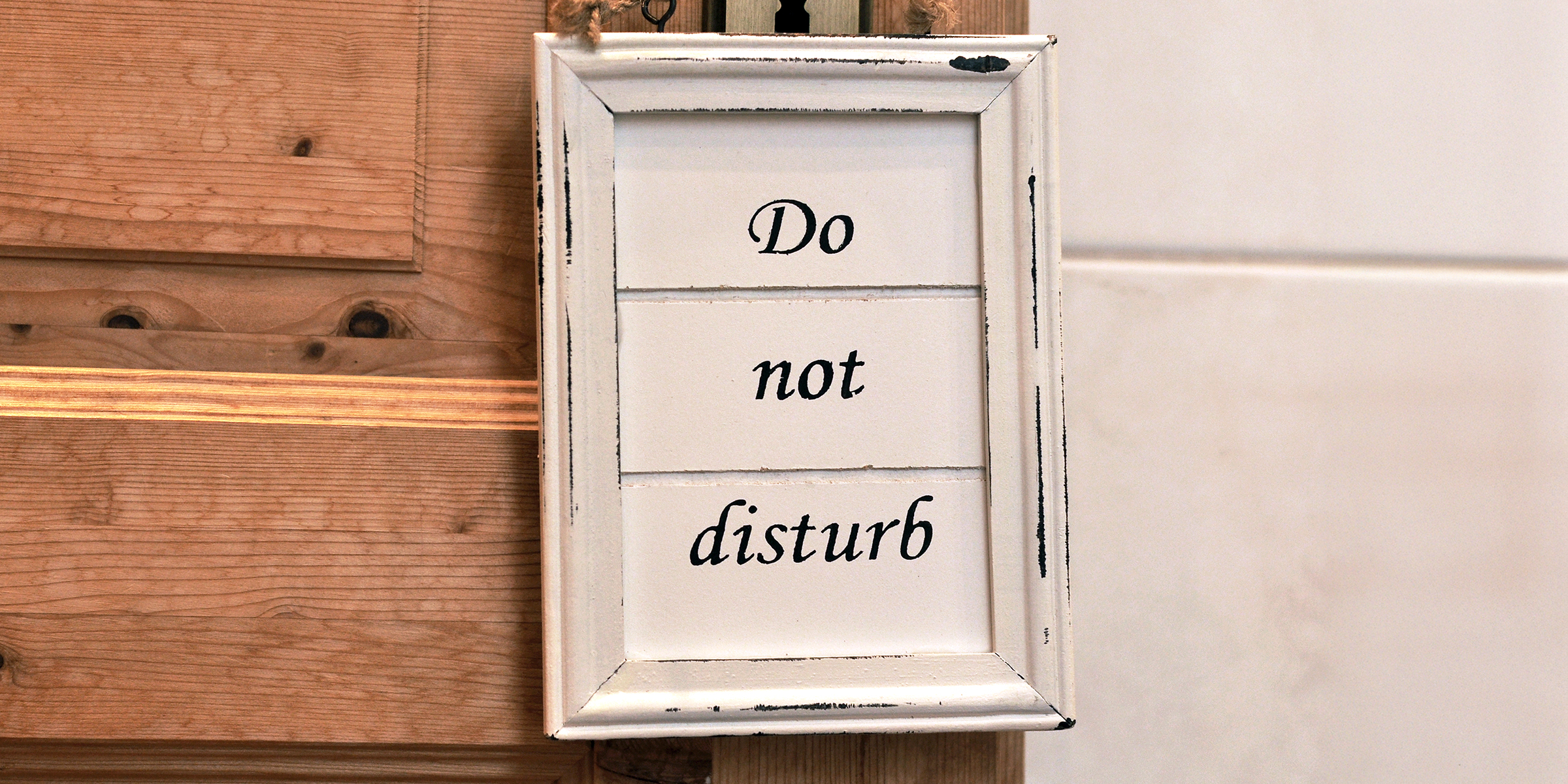 "Do not disturb" sign | Source: Shutterstock