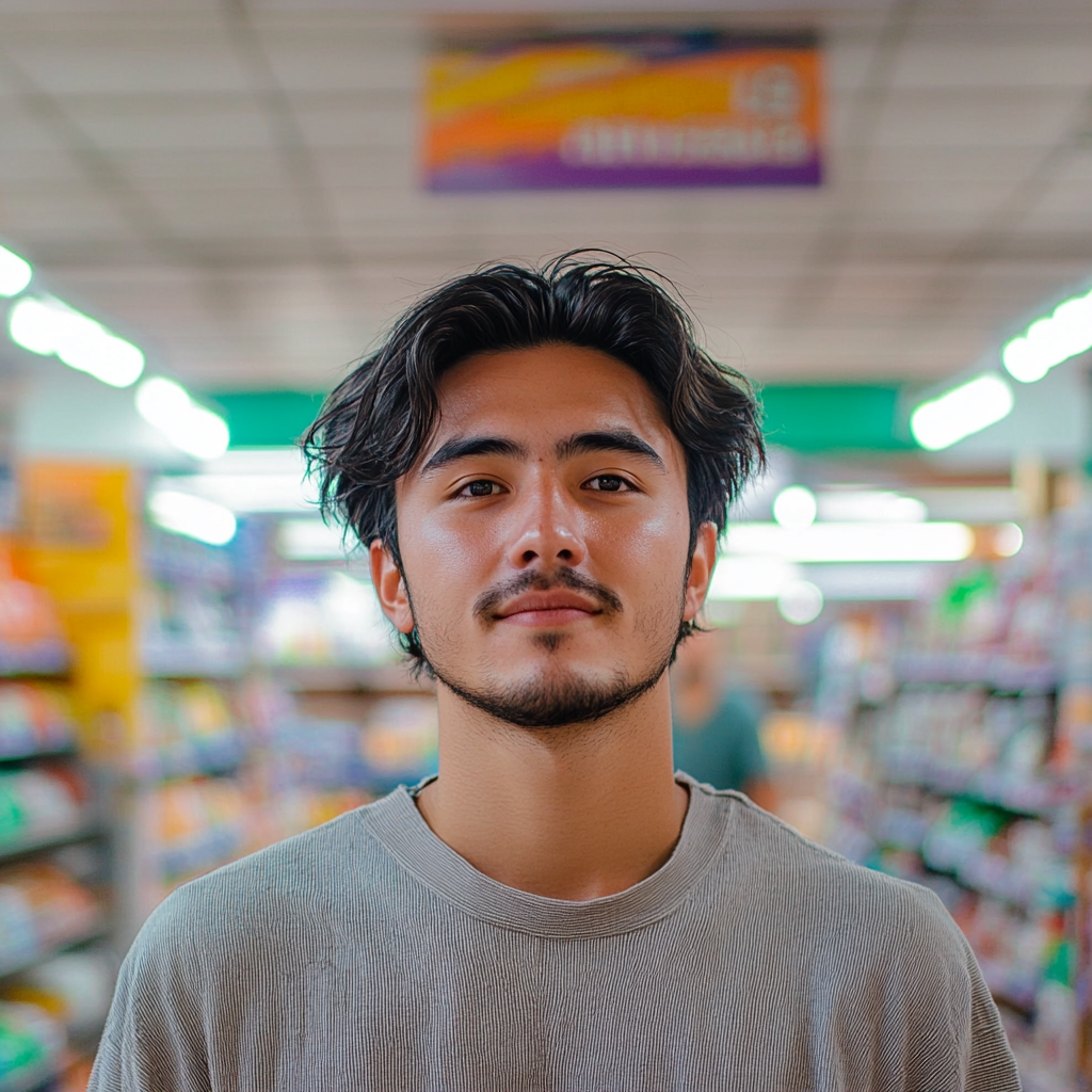 A man standing in a store | Source: Midjourney