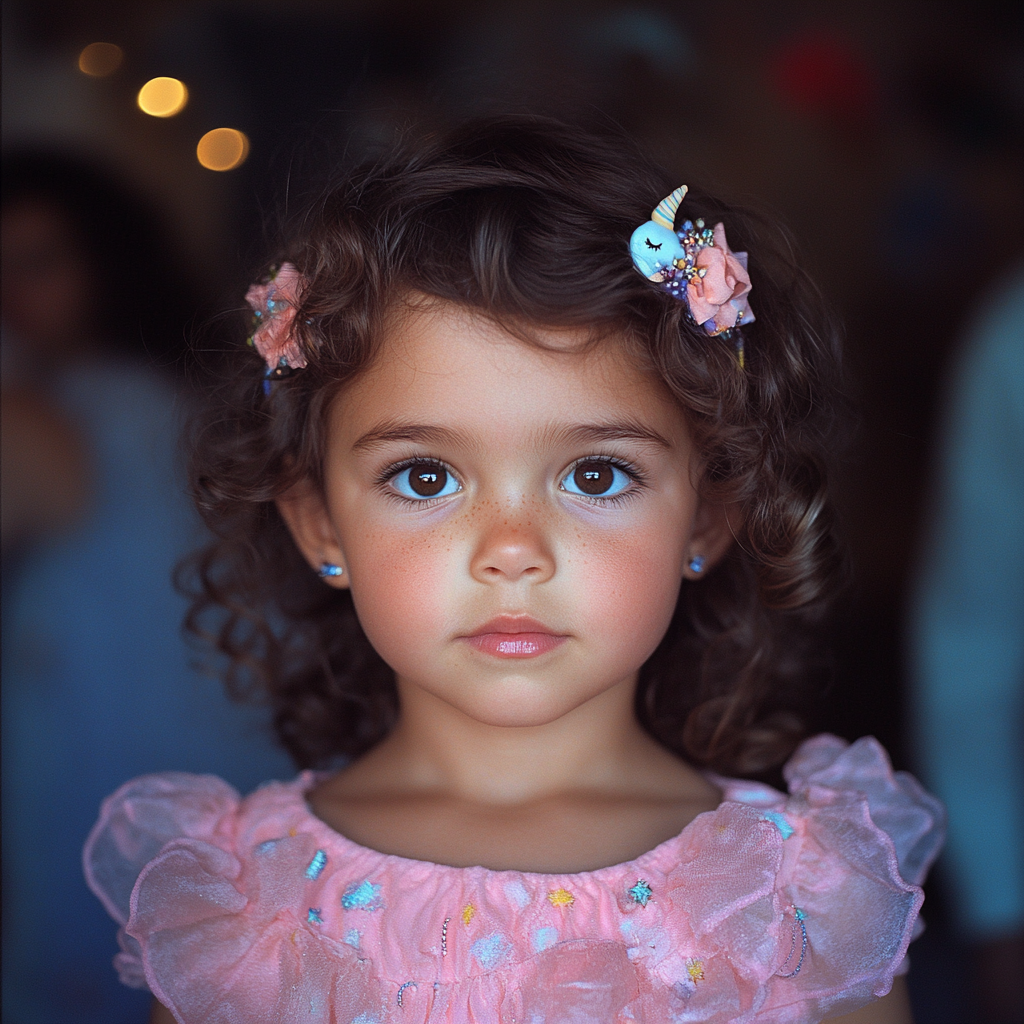 A little girl dressed for a party | Source: Midjourney