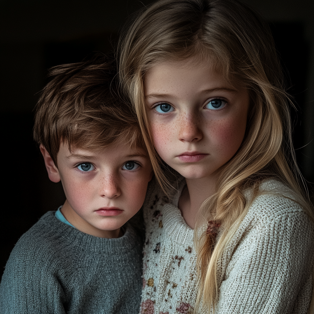 A girl and her brother | Source: Midjourney