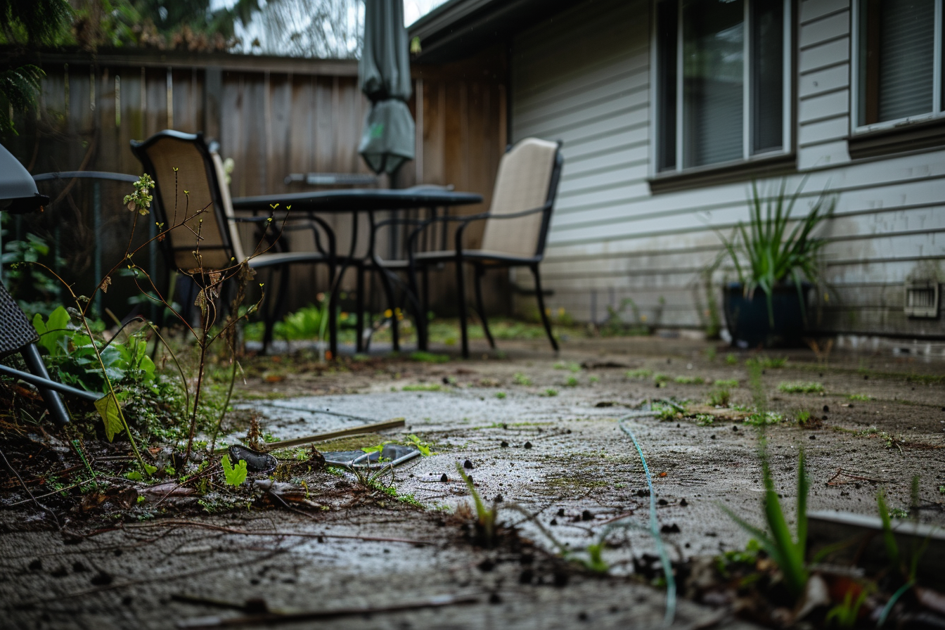 A desolate backyard | Source: Midjourney