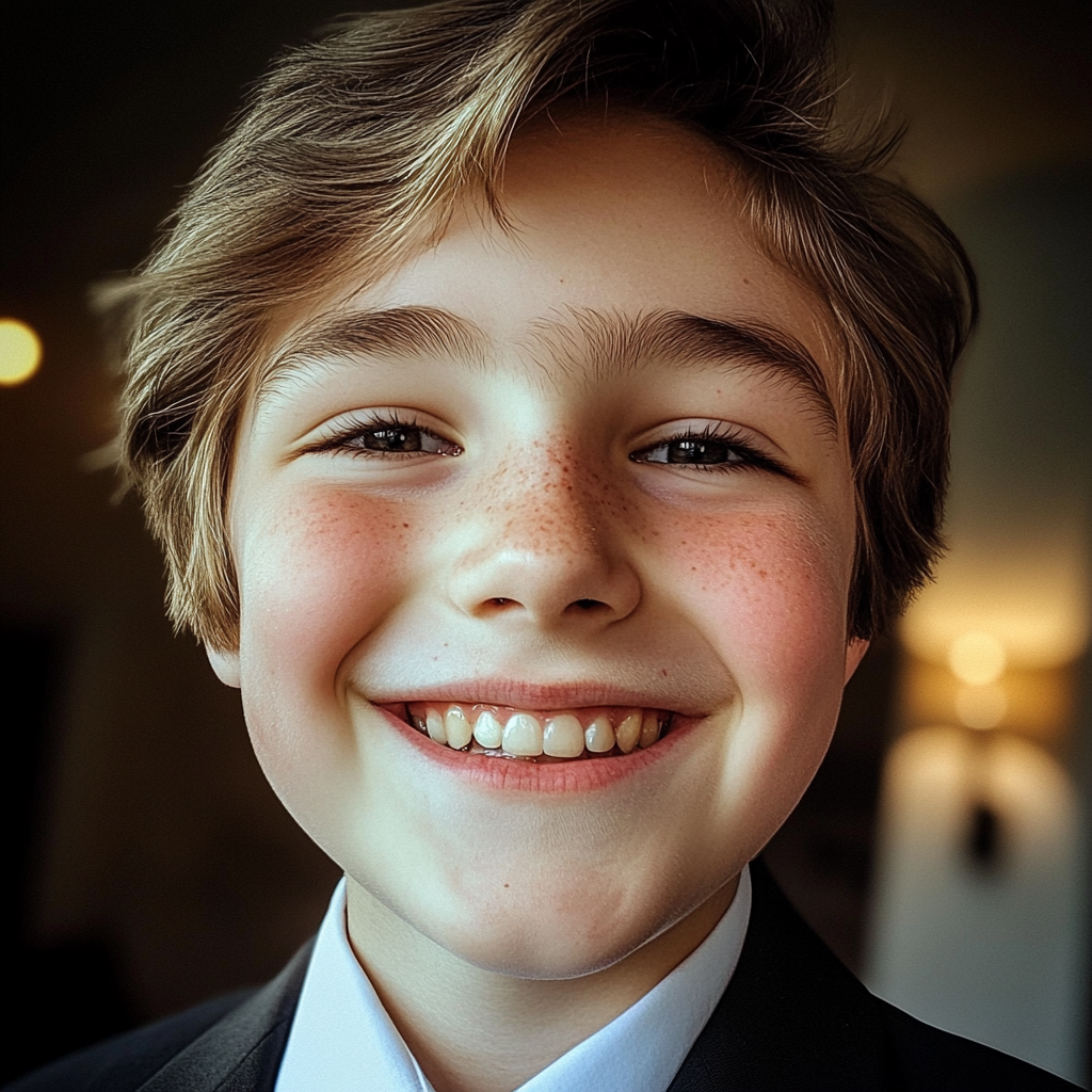 A close up of a smiling boy | Source: Midjourney