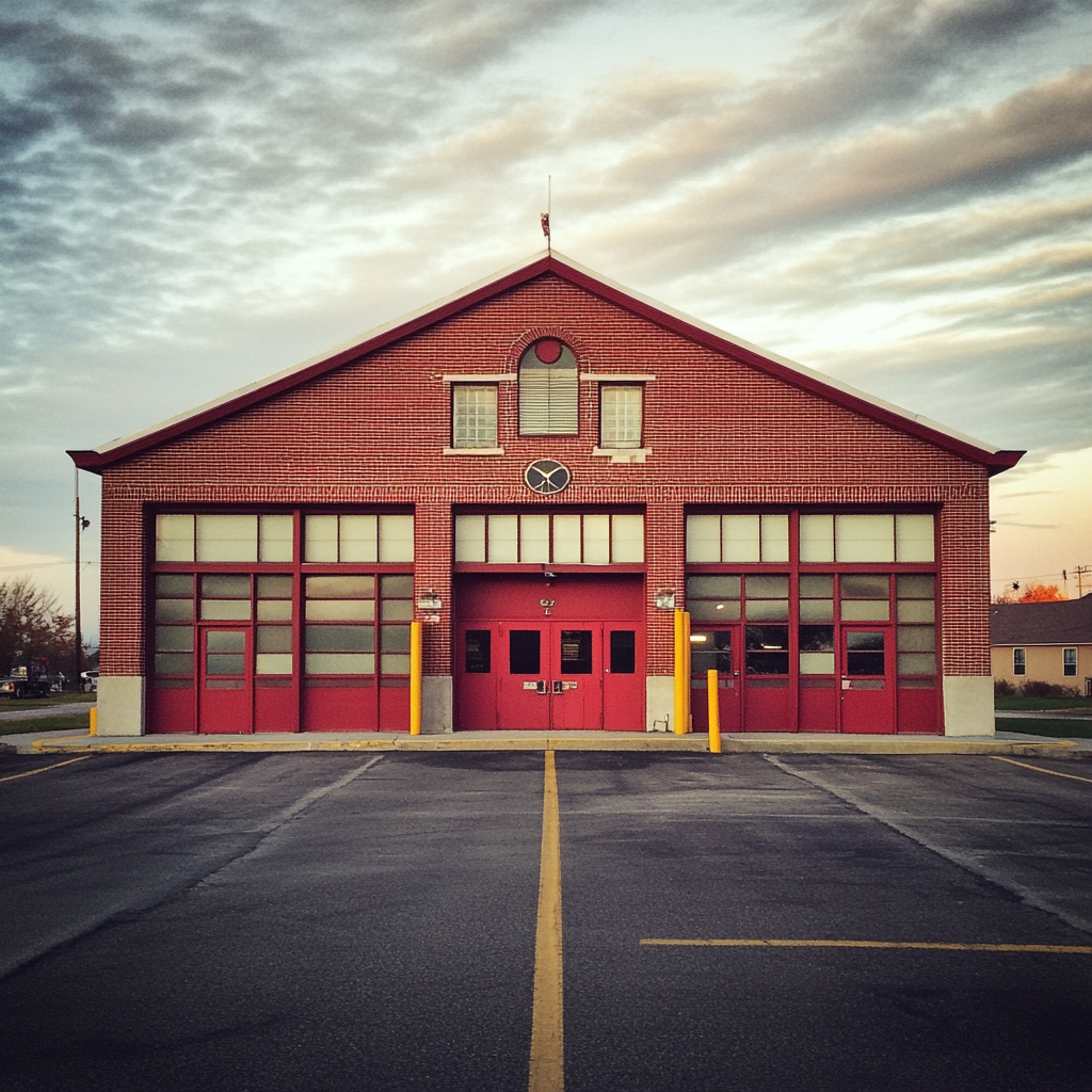 The exterior of a fire station | Source: Midjourney