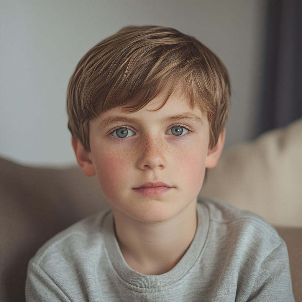 A boy sitting on a couch | Source: Midjourney