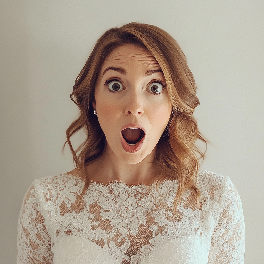 A shocked bride | Source: Midjourney