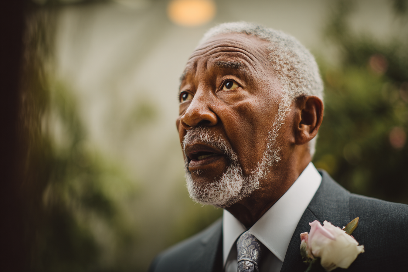 A man at his daughter's wedding | Source: Midjourney