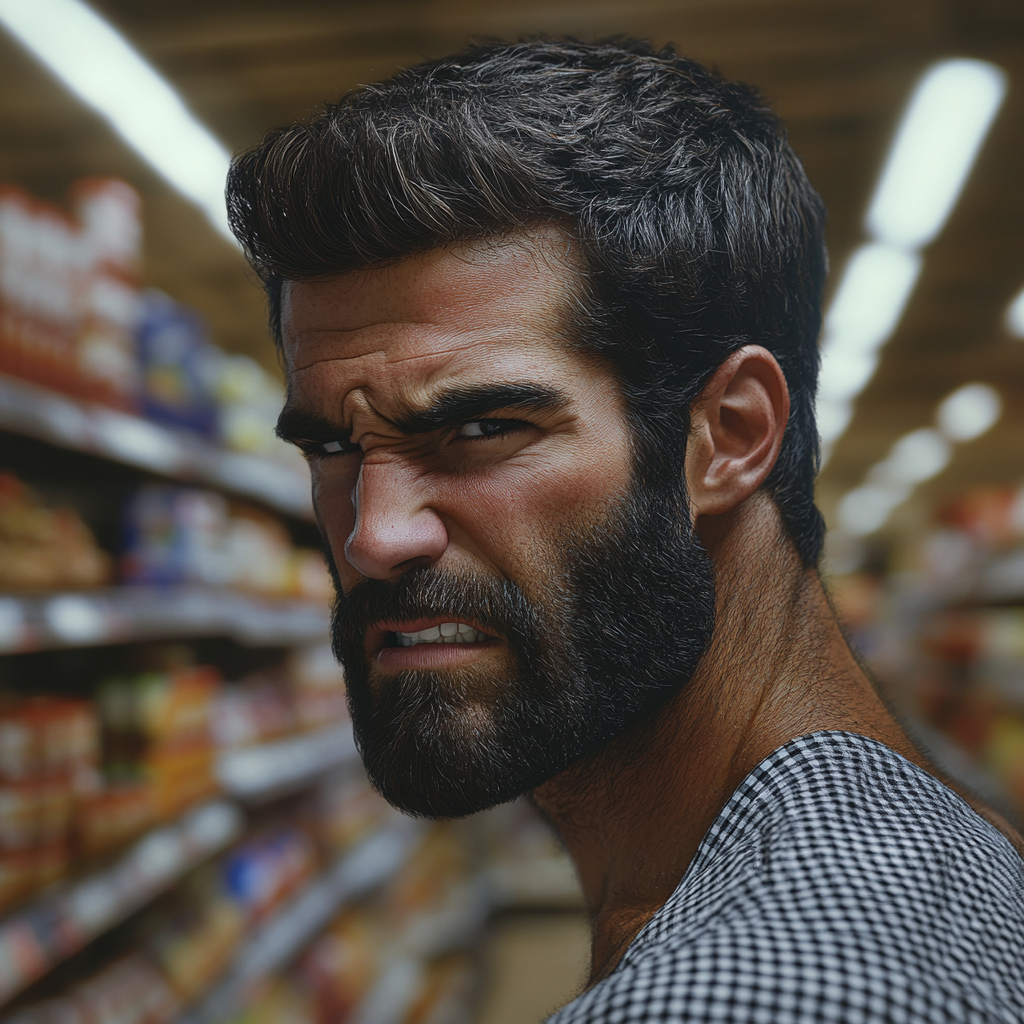 An angry man staring at someone before leaving | Source: Midjourney