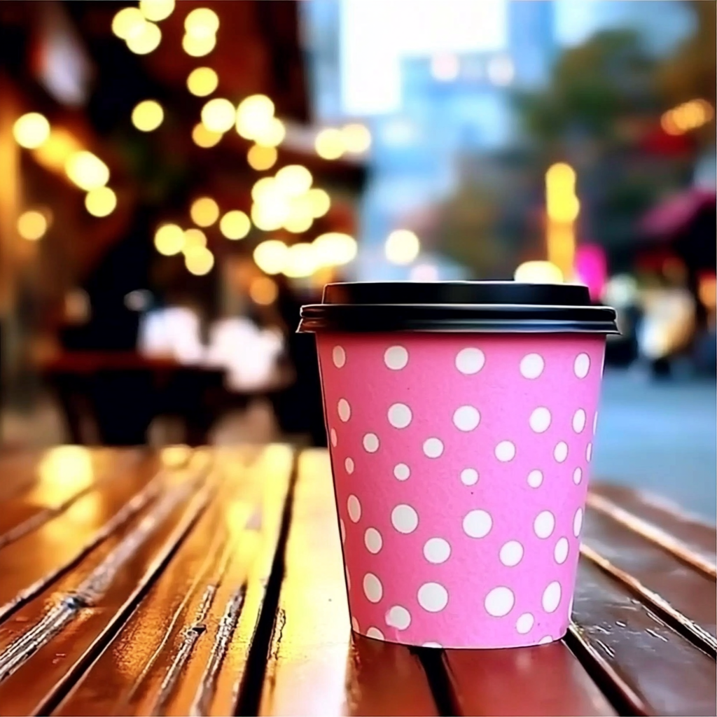 A paper cup of coffee placed on a table for somebody | Source: Midjourney