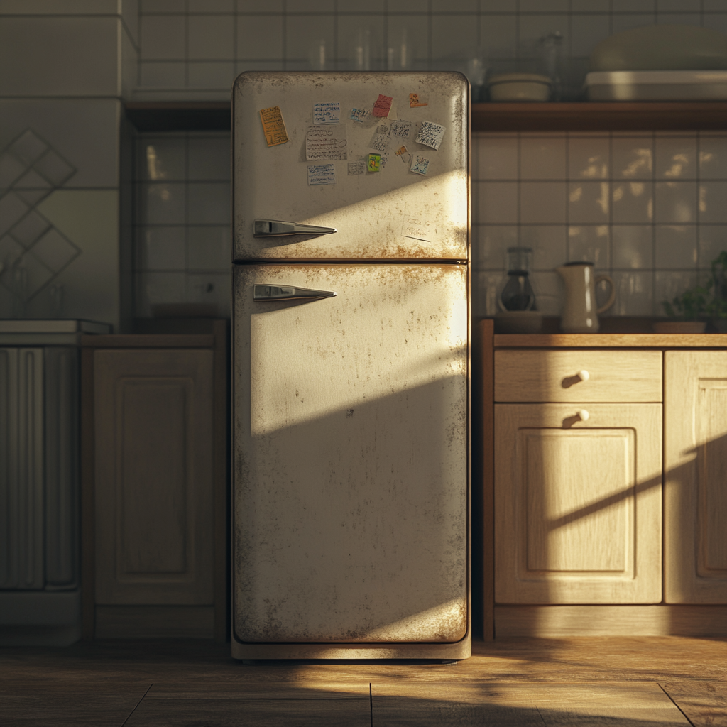 An old refrigerator in the house | Source: Midjourney