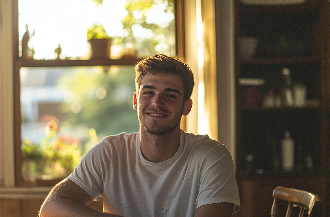 A smiling young man | Source: Midjourney