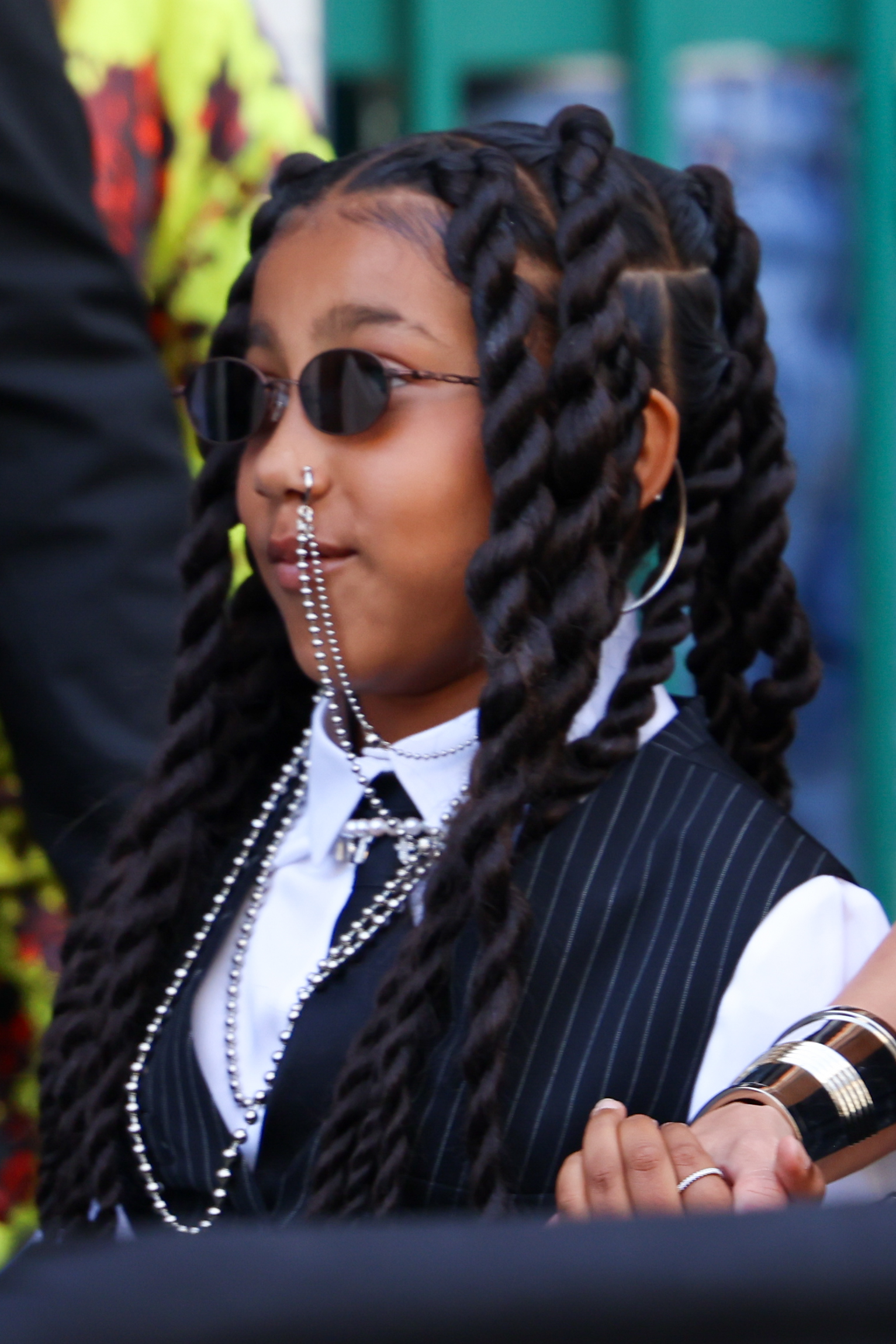 Kim Kardashian and North West attend the Jean Paul Gaultier Couture Fall Winter 2022 2023 show on July 06, 2022 in Paris, France. | Source: Getty Images
