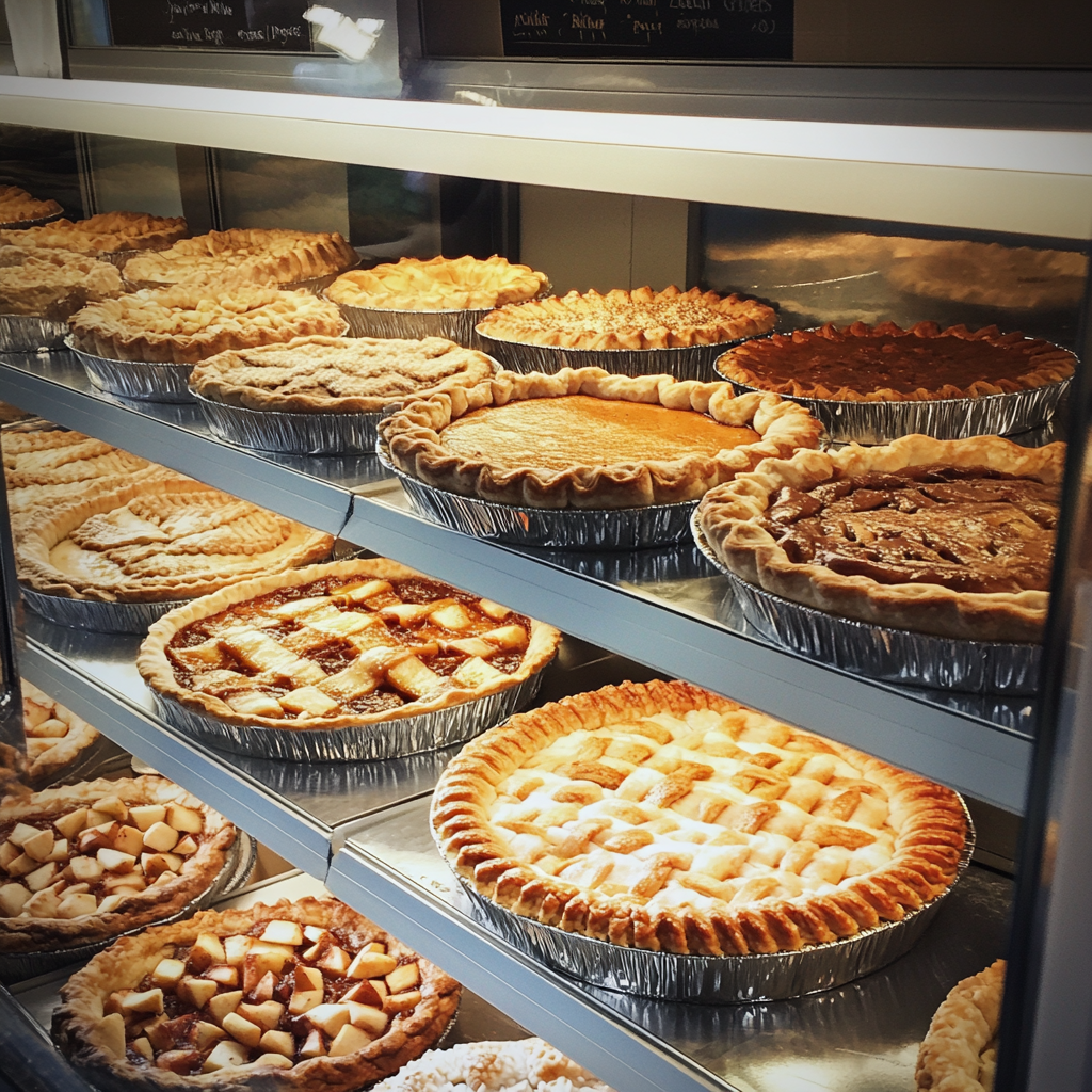 Pies in a bakery | Source: Midjourney