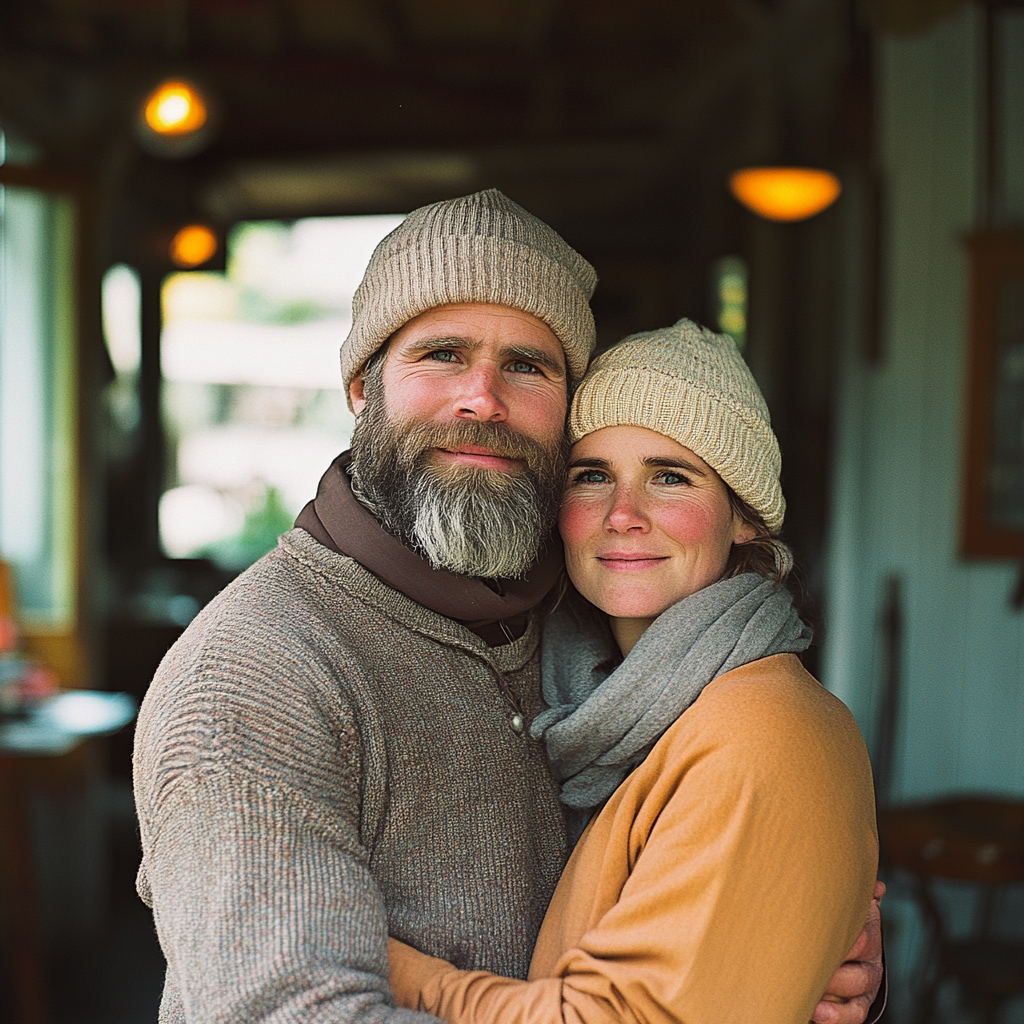 Greg and Diana looking happy | Source: Midjourney