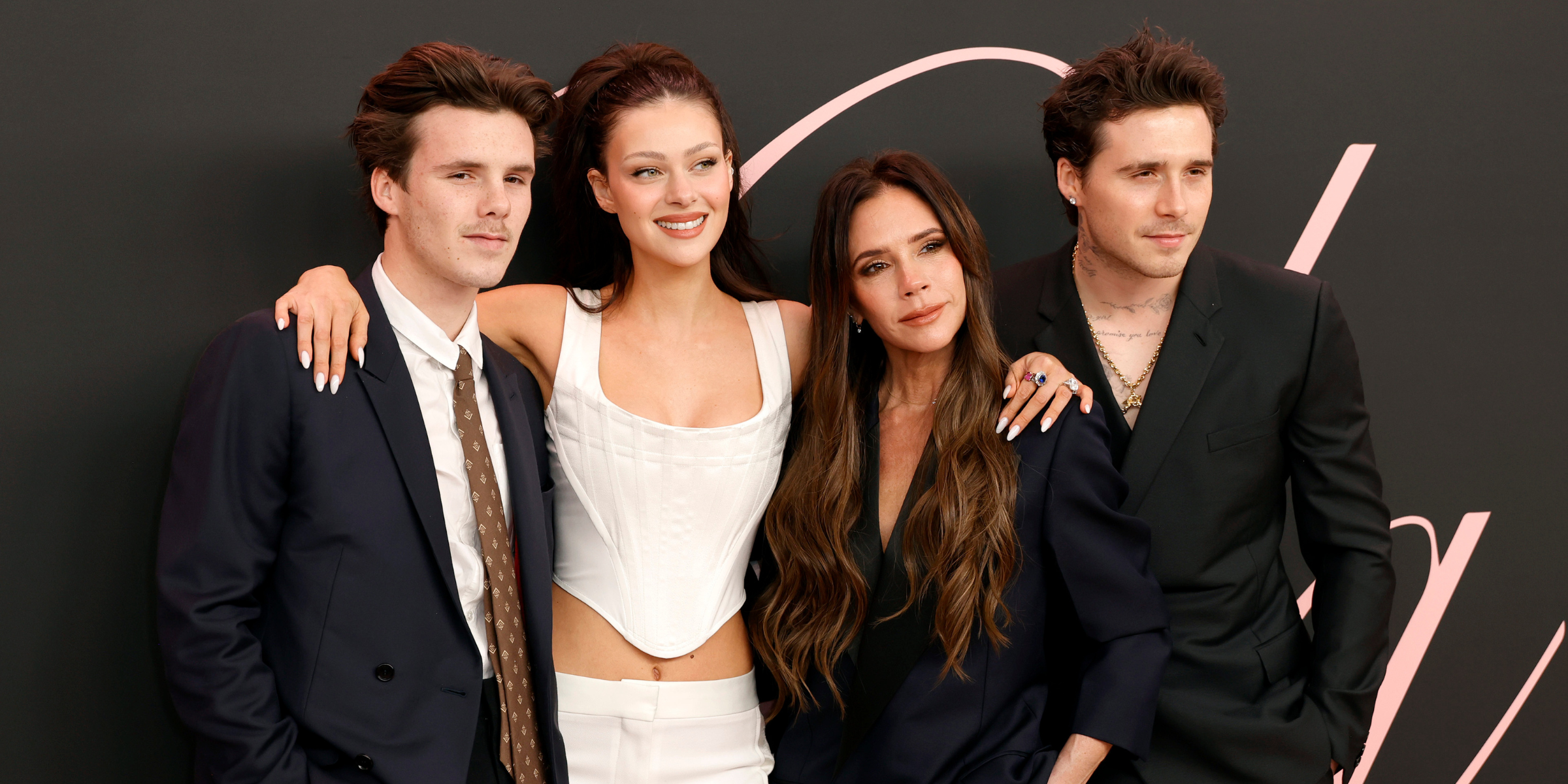 Cruz and Victoria Beckham, Brooklyn and Nicola Peltz Beckham | Source: Getty Images