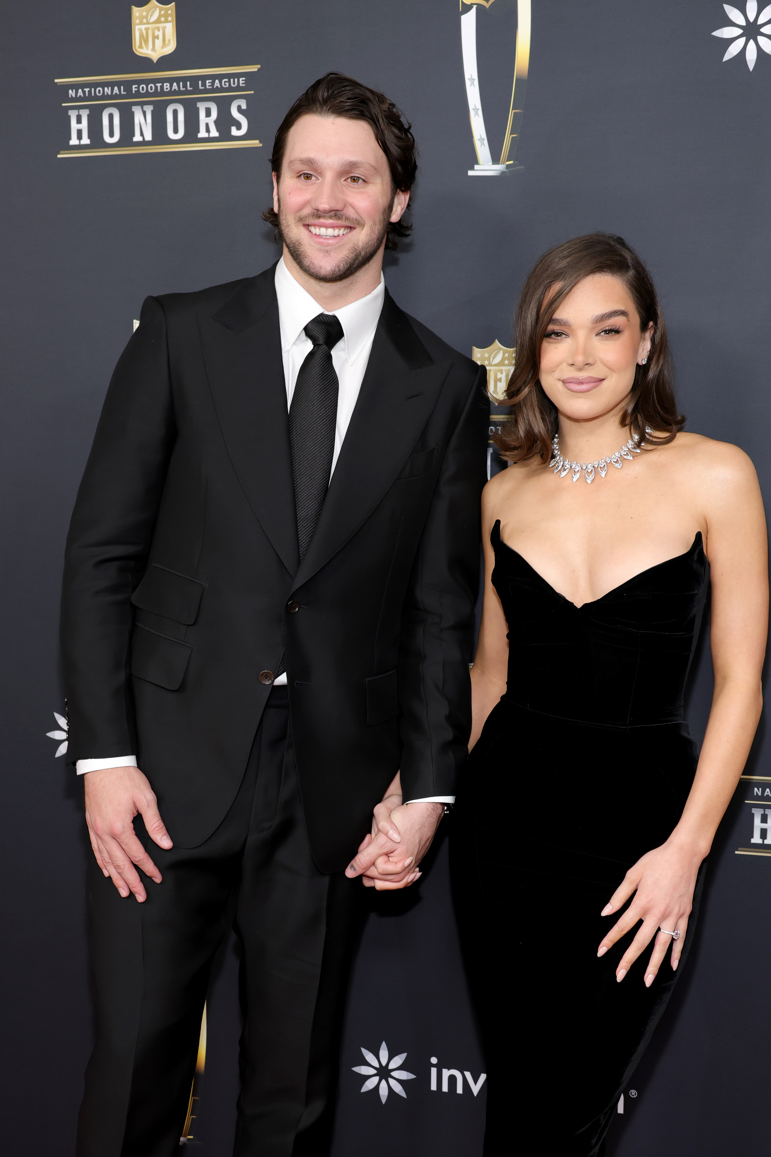 Josh Allen and Hailee Steinfeld at the 14th Annual NFL Honors at Saenger Theatre on February 6, 2025, in New Orleans, Louisiana. | Source: Getty Images