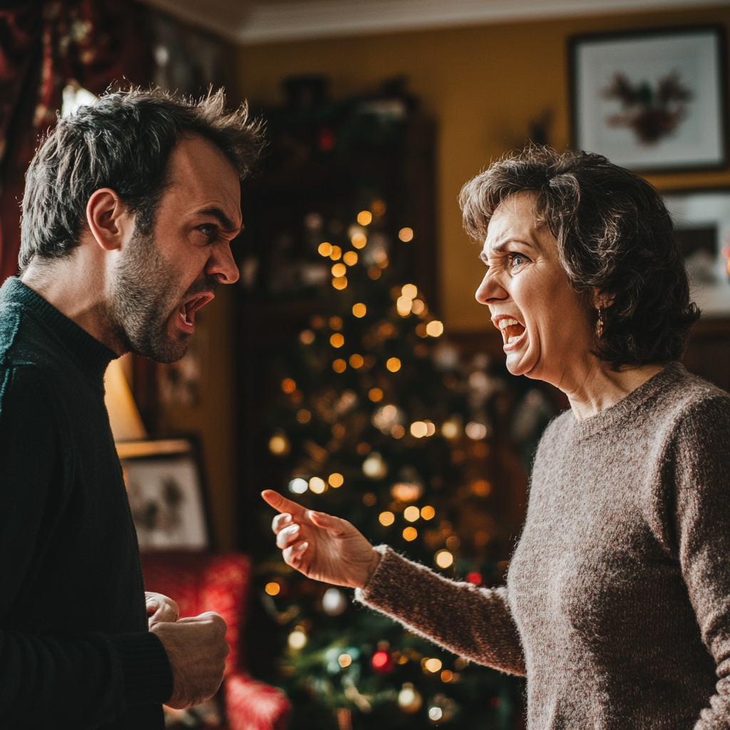 A man arguing with his mother | Source: Midjourney