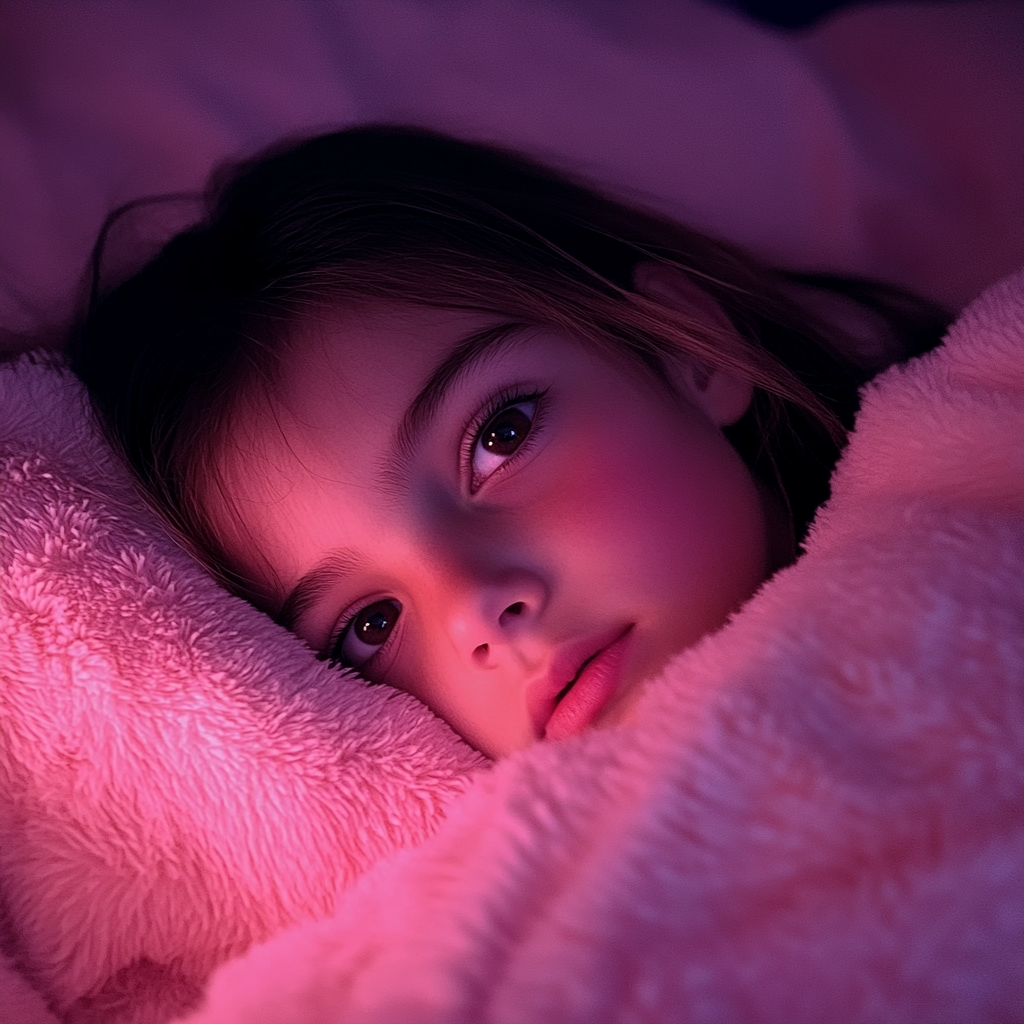 Une petite fille dans son lit | Source : Midjourney