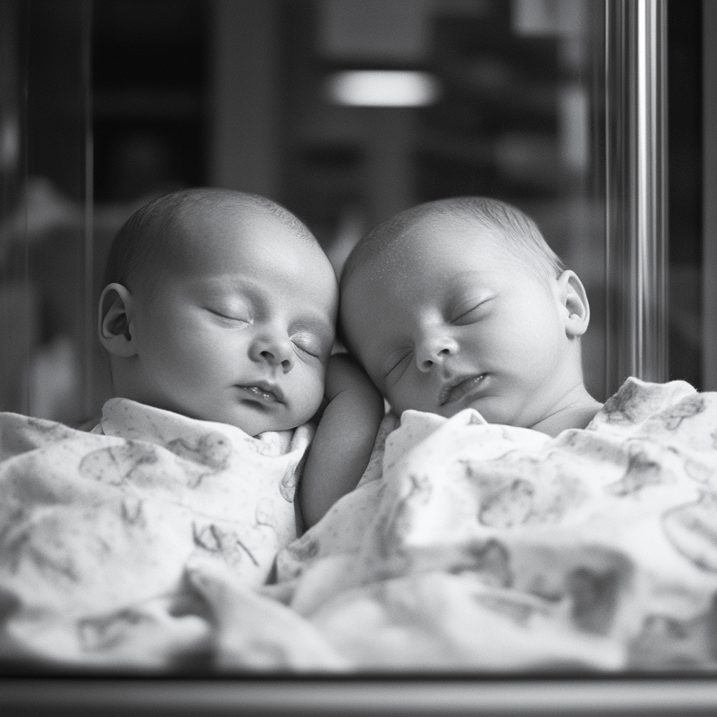 Newborn twins in the hospital | Source: Midjourney