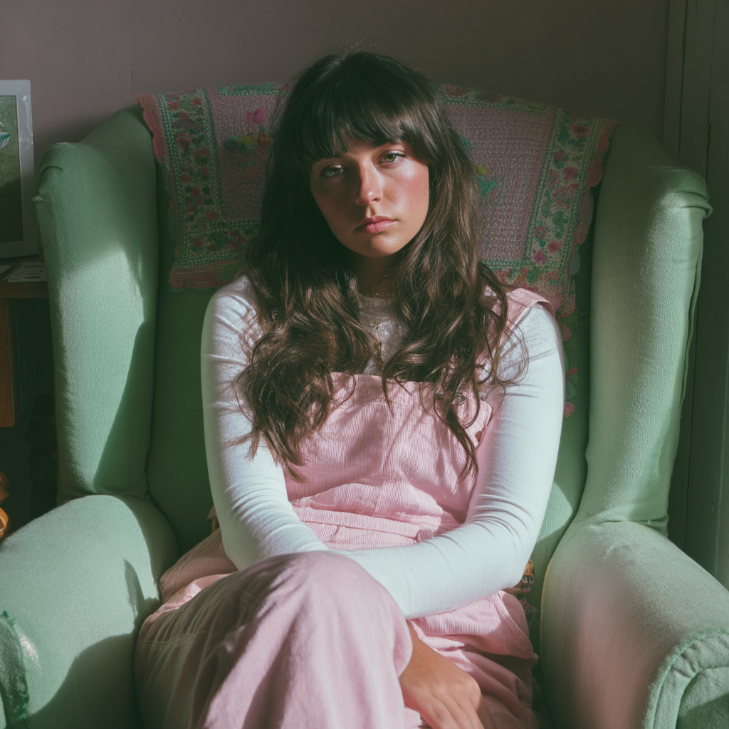 A pensive woman sitting in an armchair | Source: Midjourney