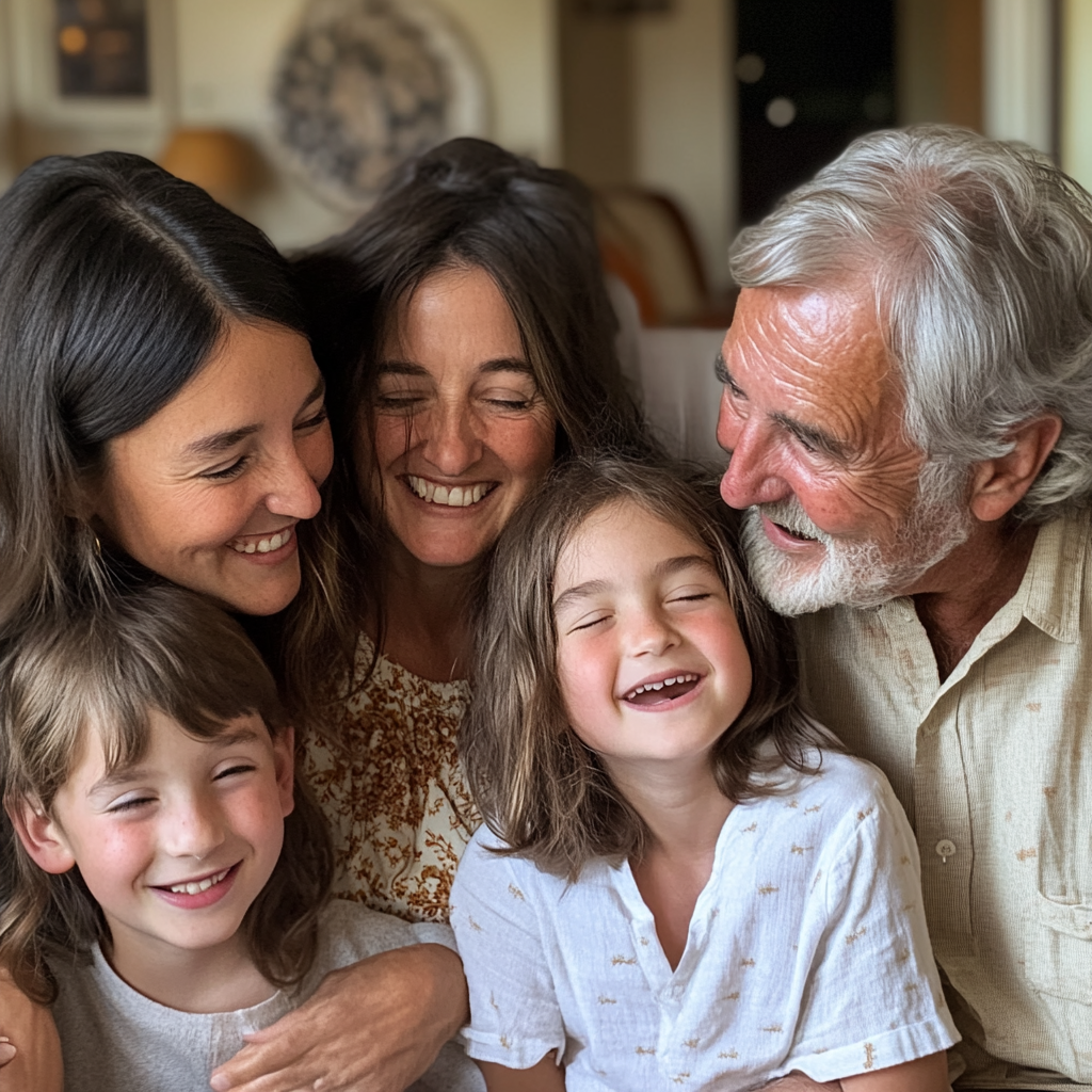 A group of people laughing | Source: Midjourney