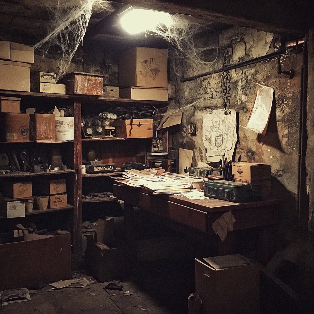 An untidy basement | Source: Midjourney