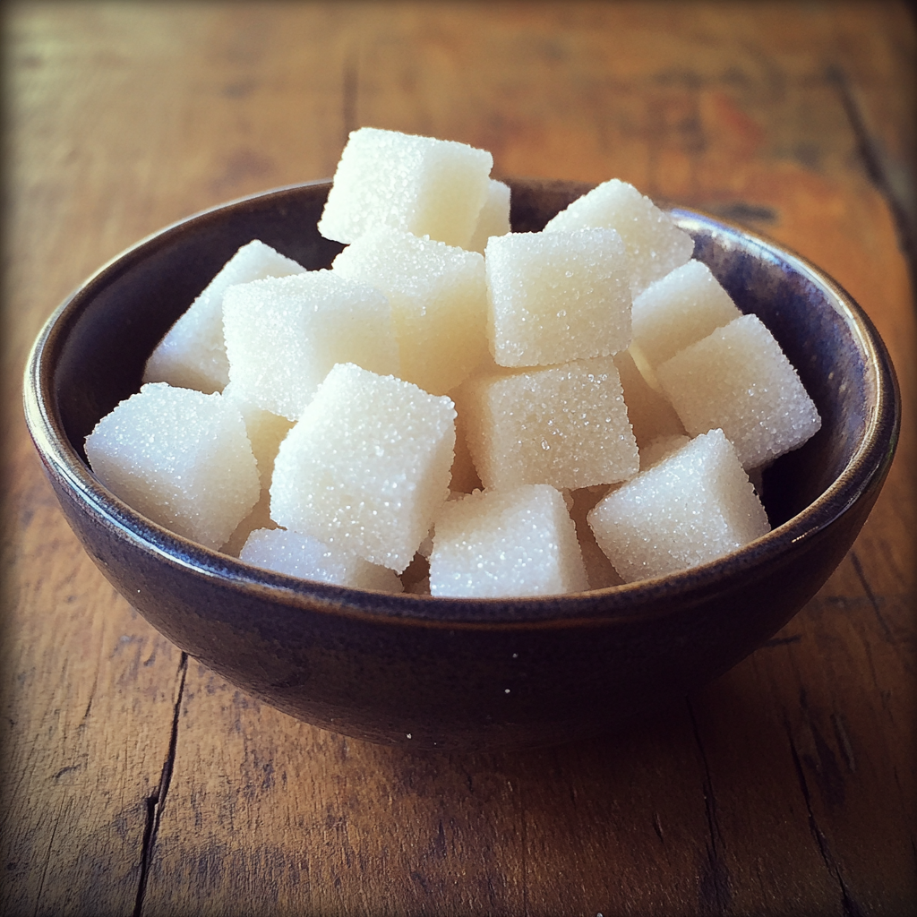 A bowl of sugar cubes | Source: Midjourney