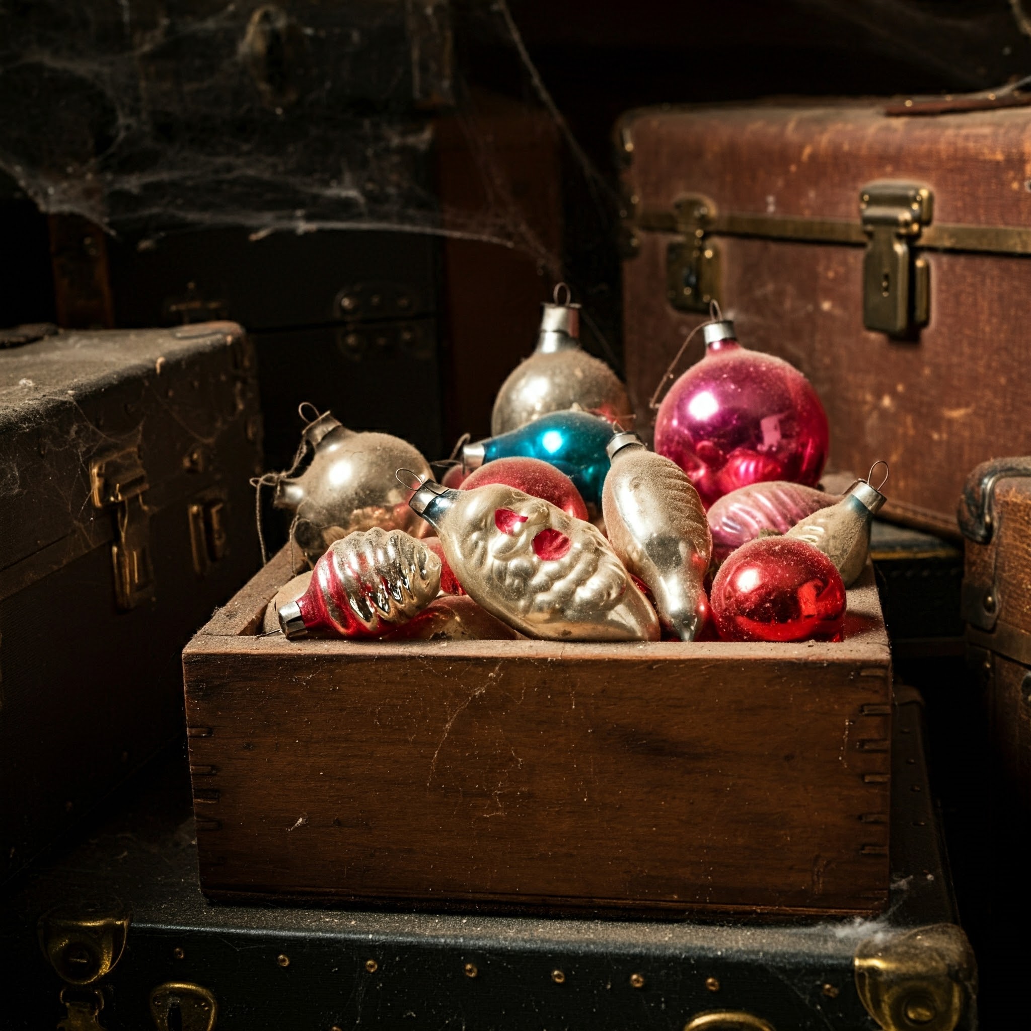 A box of Christmas decorations | Source: Gemini